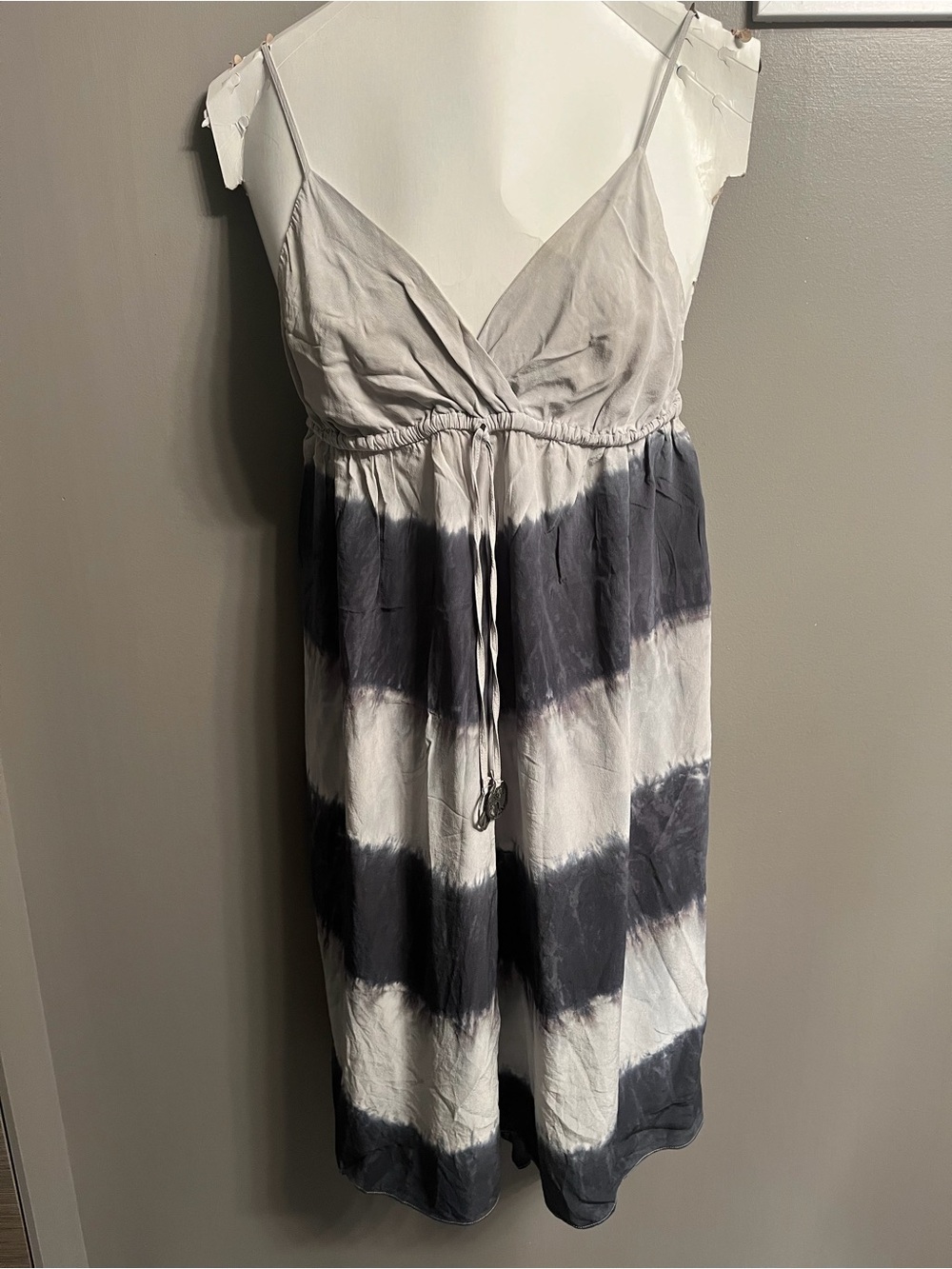 Gray & White Dress